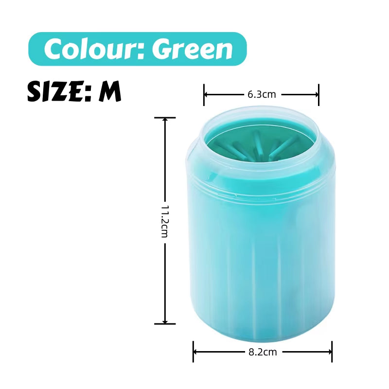 Portable Dog Paw Cleaner Cup – Silicone Massage Brush & Mud Remover, Travel-Friendly Paw Washer for Indoor/Outdoor Pets