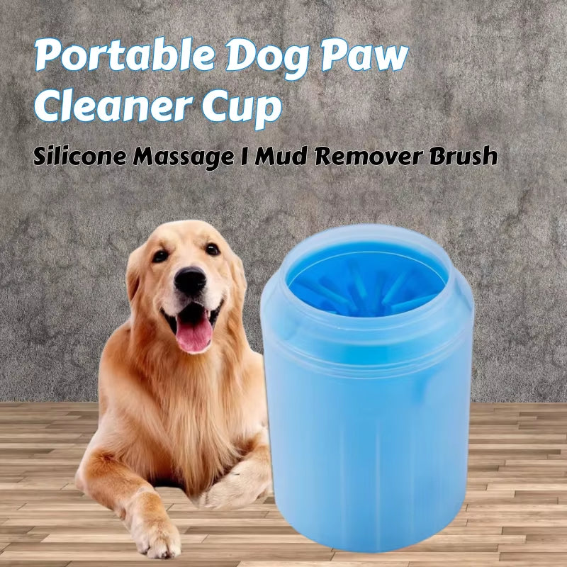 Portable Dog Paw Cleaner Cup – Silicone Massage Brush & Mud Remover, Travel-Friendly Paw Washer for Indoor/Outdoor Pets