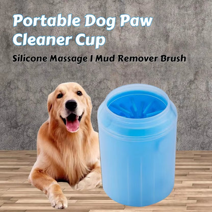 Portable Dog Paw Cleaner Cup – Silicone Massage Brush & Mud Remover, Travel-Friendly Paw Washer for Indoor/Outdoor Pets