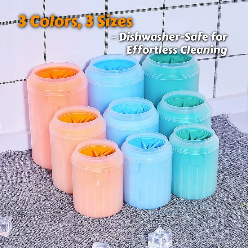Portable Dog Paw Cleaner Cup – Silicone Massage Brush & Mud Remover, Travel-Friendly Paw Washer for Indoor/Outdoor Pets