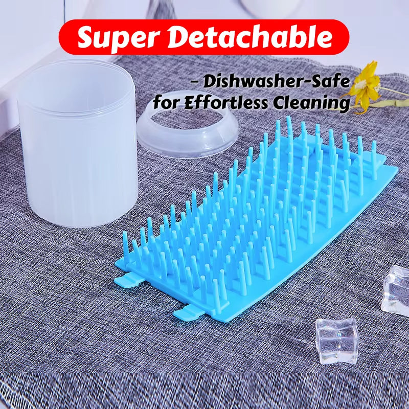 Portable Dog Paw Cleaner Cup – Silicone Massage Brush & Mud Remover, Travel-Friendly Paw Washer for Indoor/Outdoor Pets