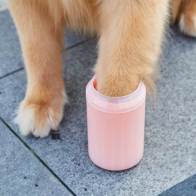 Portable Dog Paw Cleaner Cup – Silicone Massage Brush & Mud Remover, Travel-Friendly Paw Washer for Indoor/Outdoor Pets