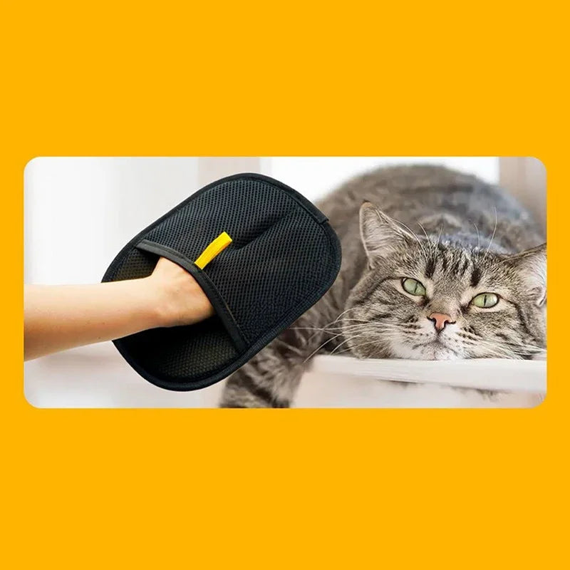 Electrostatic Pet Grooming Gloves - Effortless Hair Removal for Dogs & Cats, Perfect for Cleaning Carpets & Clothing!
