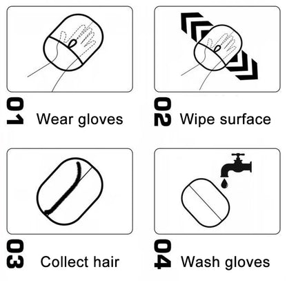 Electrostatic Pet Grooming Gloves - Effortless Hair Removal for Dogs & Cats, Perfect for Cleaning Carpets & Clothing!