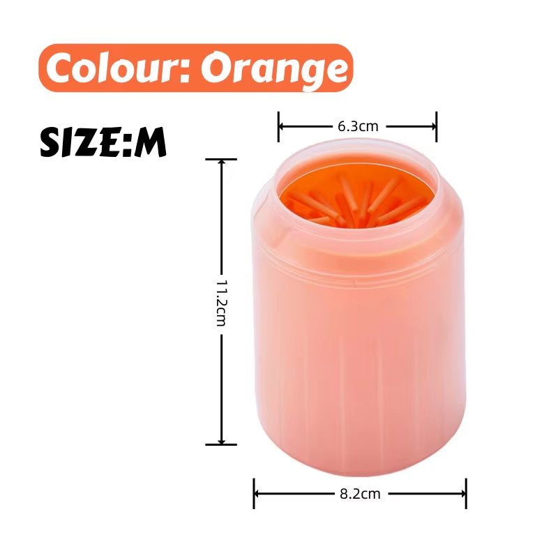 Portable Dog Paw Cleaner Cup – Silicone Massage Brush & Mud Remover, Travel-Friendly Paw Washer for Indoor/Outdoor Pets